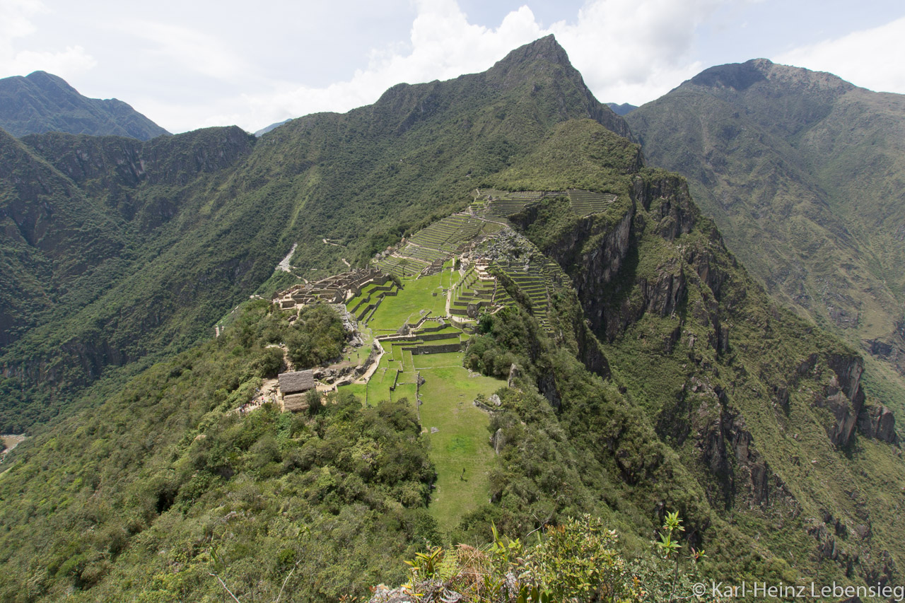 Machu Picchu von Huchuy Picchu aus