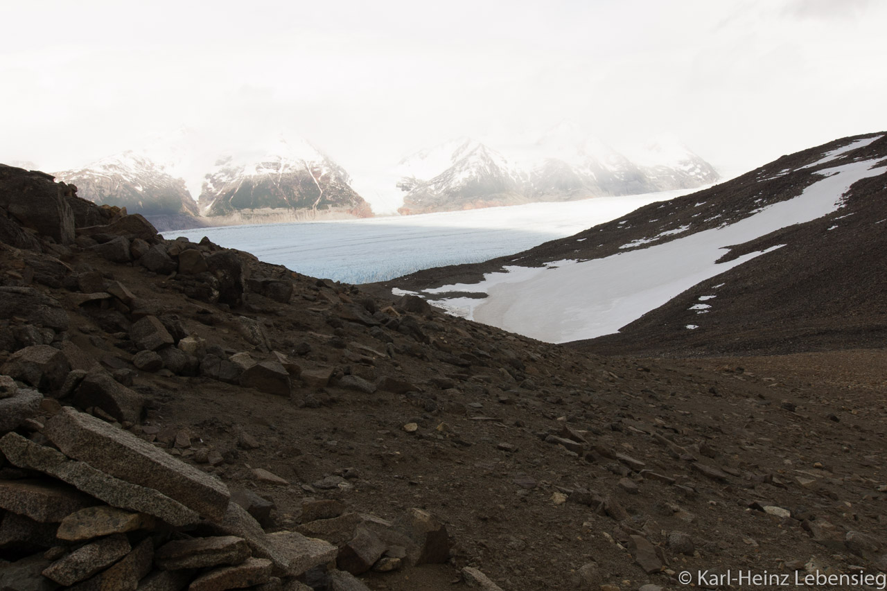 Blick vom Paso John Gardner auf den Glacier Grey