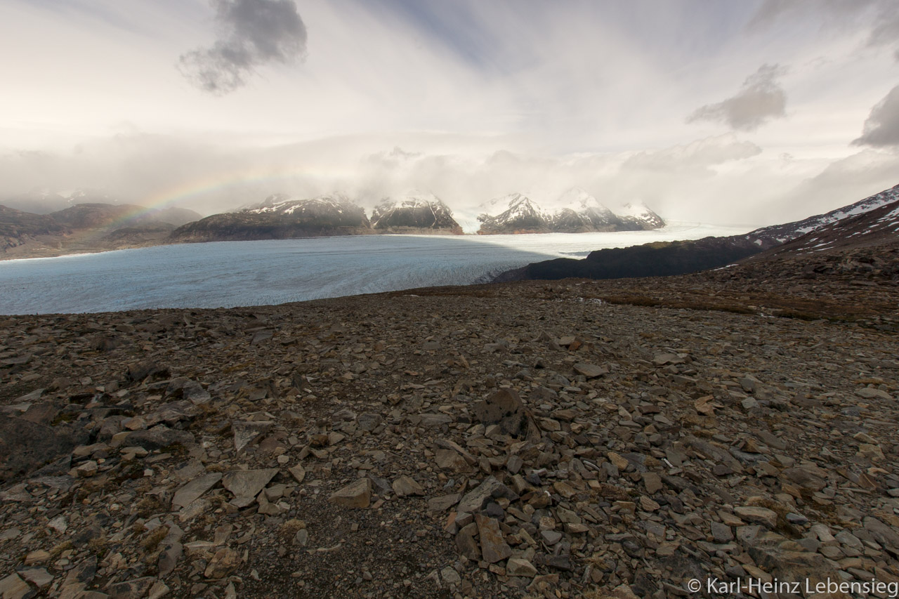 Regenbogen über dem Glacier Gray